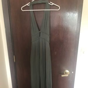 Dark green maxi dress
